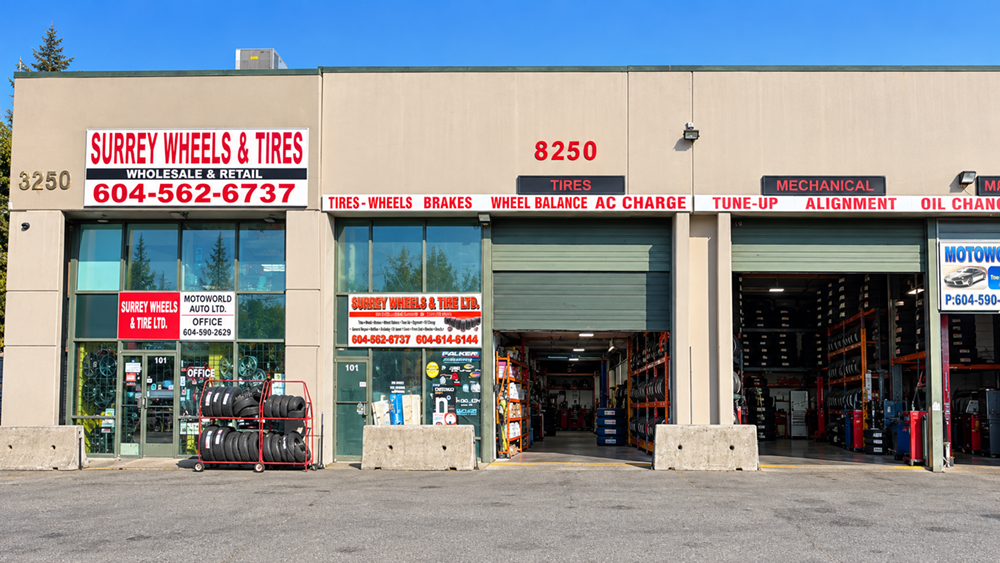 Surrey Wheels & Tires Surrey storefront and entrances
